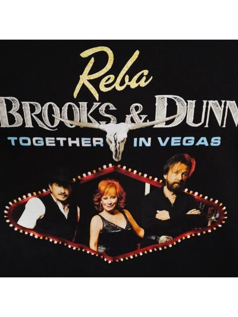Reba McEntire T Shirt Mens Size 3XL Black Brooks & Dunn Together In Vegas